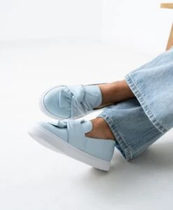 Angus Slip On -shoe Sales Angus Powder Blue Leather 0544 WEB