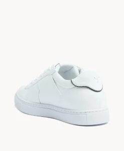 August Slip On -shoe Sales August W White Black Leather 4