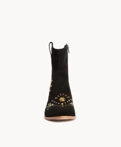 Bounty Ankle Boot -shoe Sales Bounty23wMCDO Black Suede Embroidery 3 2