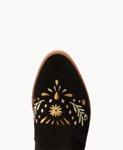 Bounty Ankle Boot -shoe Sales Bounty23wMCDO Black Suede Embroidery 5 2