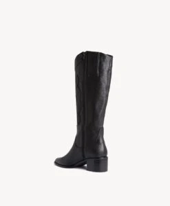 Buxton Western Knee High Boot -shoe Sales Buxton23wMCDO Black Leather 4