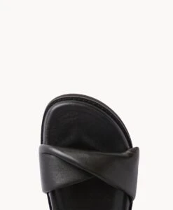 Croissant Sandal -shoe Sales Croissant22sMCDO Black Leather 5