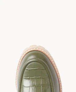 English Loafer -shoe Sales English23wMCDO Olive Leather Olive Croc 5