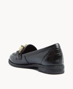 Fae Chain Loafer -shoe Sales FaeChain23wSLMO Black Croc Leather 4