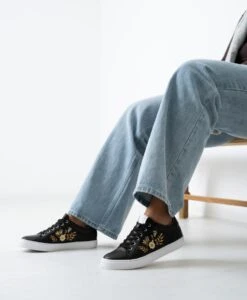 Imogen Sneaker -shoe Sales Imogen W Black Leather Embroidery 0600 WEB