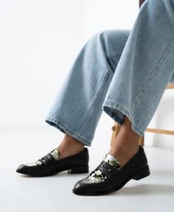 Iova Loafer -shoe Sales Iova23wMCDO Black Leather Black Suede 0570 WEB