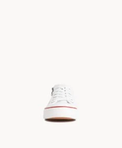 Kellie Sneaker -shoe Sales Kellie Canvas Zip W White Red Black 3