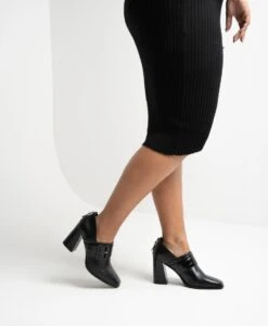 Markle Heel -shoe Sales Markle23wMCDO Black Leather Black Croc7209 WEB