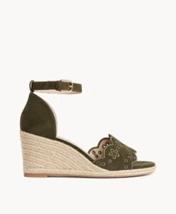 Oriel Wedge Sandal 10 Oriel Wedge Sandal -shoe Sales Oriel22sMCDO Olive Suede 2 1