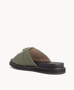 Pearl Slide -shoe Sales Pearl22sMNCO Olive Leather 4