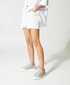 Posey Sneaker -shoe Sales Posey Perf Stone Leather Silver 0034