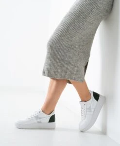 Ramble Sneaker -shoe Sales Ramble White Silver Green 2423 WEB