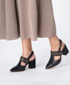 Siro Slingback Heel -shoe Sales Siro21wMCDO Black Leather Hero