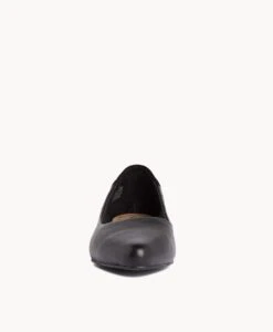 Wendy Dress Flat -shoe Sales Wendy22sMNCO Black Leather Black Suede 3