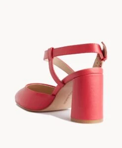 Sando Heel -shoe Sales sando22sMCDO magenta leather 4 2
